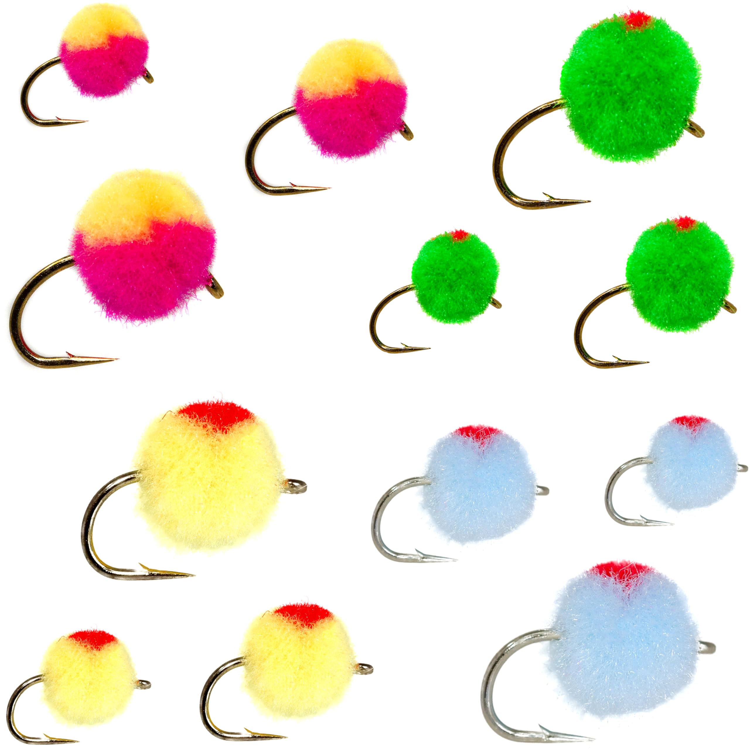 Outdoor Planet 12/24 Fly Fishing Flies Kit Fly Assortment, Dry Flies Wet Flies Streamers Nymphs Flies, Fly Fishing Assortment Kit for Bass Trout Salmon Fishing