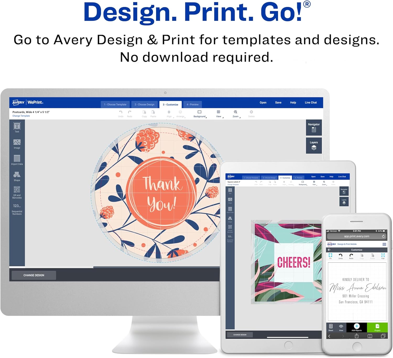 Avery Printable Round Labels, Sure Feed Technology, Glossy White Labels, 2" Diameter, Permanent Adhesive, Laser/Inkjet, 120 Total (22807) - Image 6