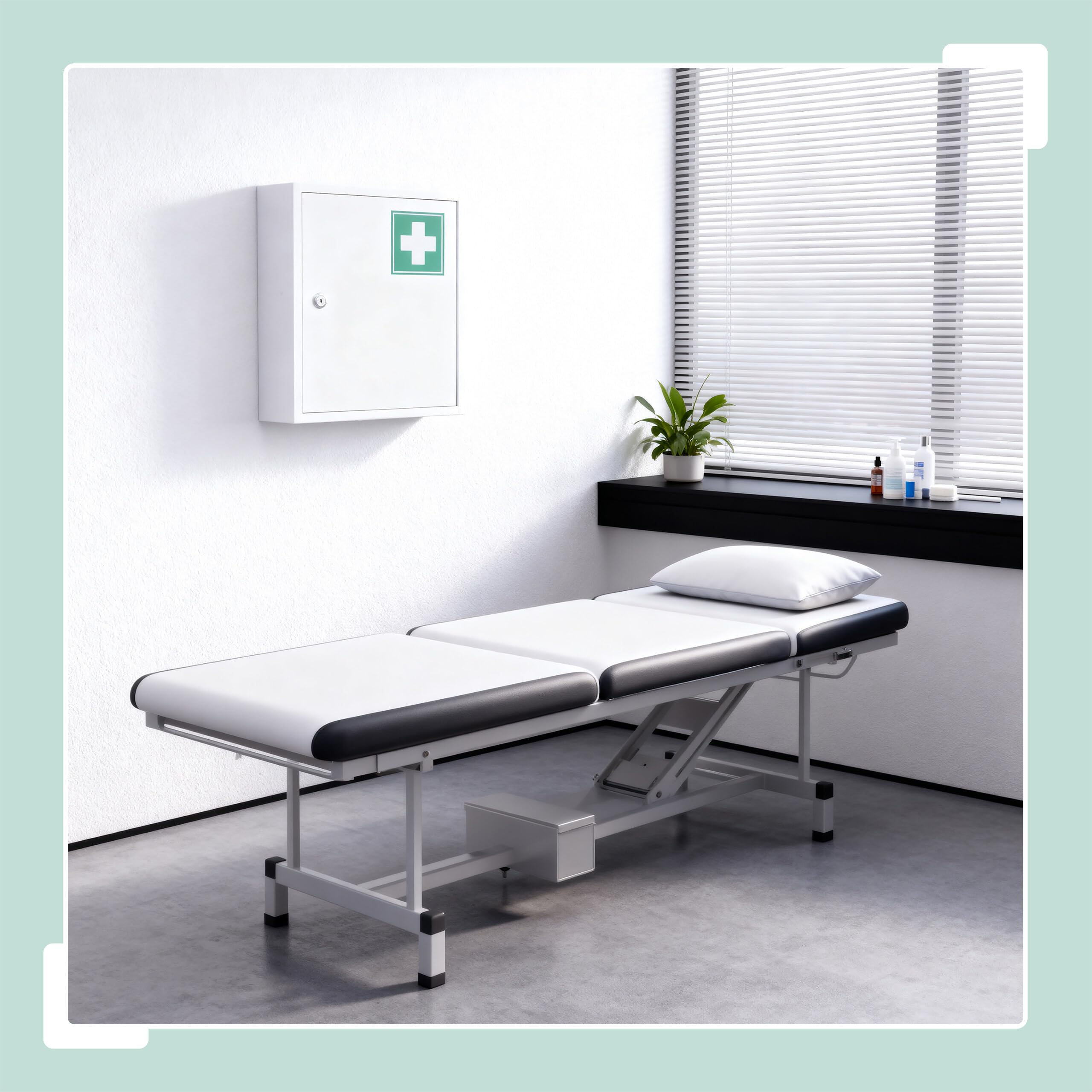 Relaxdays Armoire à Pharmacie verrouillable, 3 Compartiments, HxLxP 36 x 31,5 x 10 cm, pour médicaments, Blanc/Vert