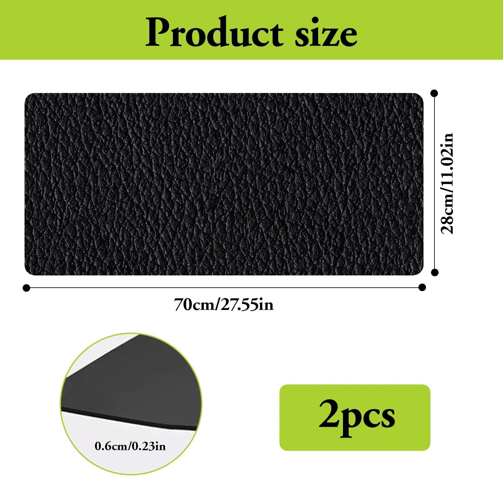 2 Pezzi Tappetini di Protezione per Pavimenti 28 x 70 cm Spessore 6 mm Tappetino Antiscivolo e Ammortizzante per Attrezzature da Fitness, Tapis Roulant