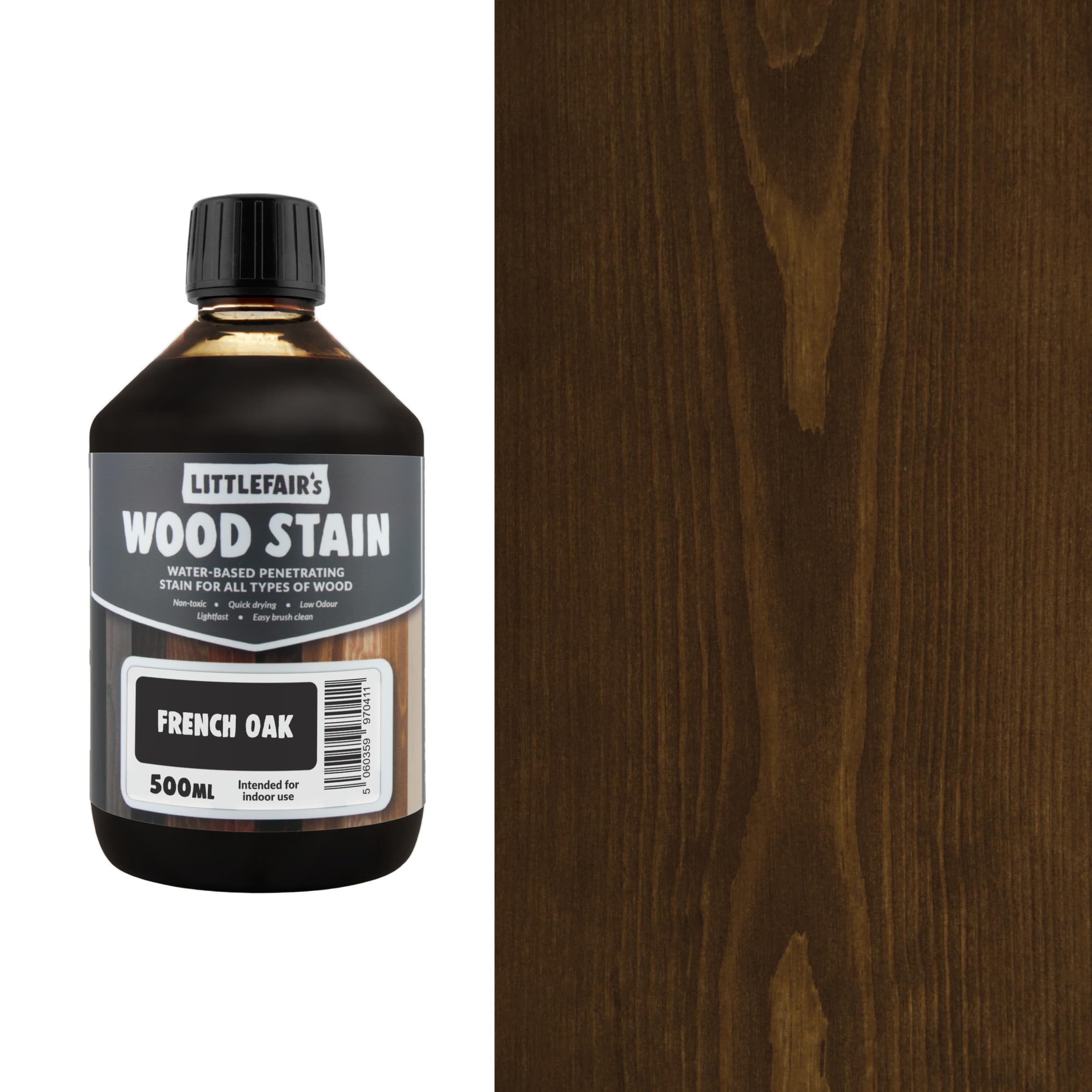 Littlefair's Wood Stain - Oak - 500ml - Brown