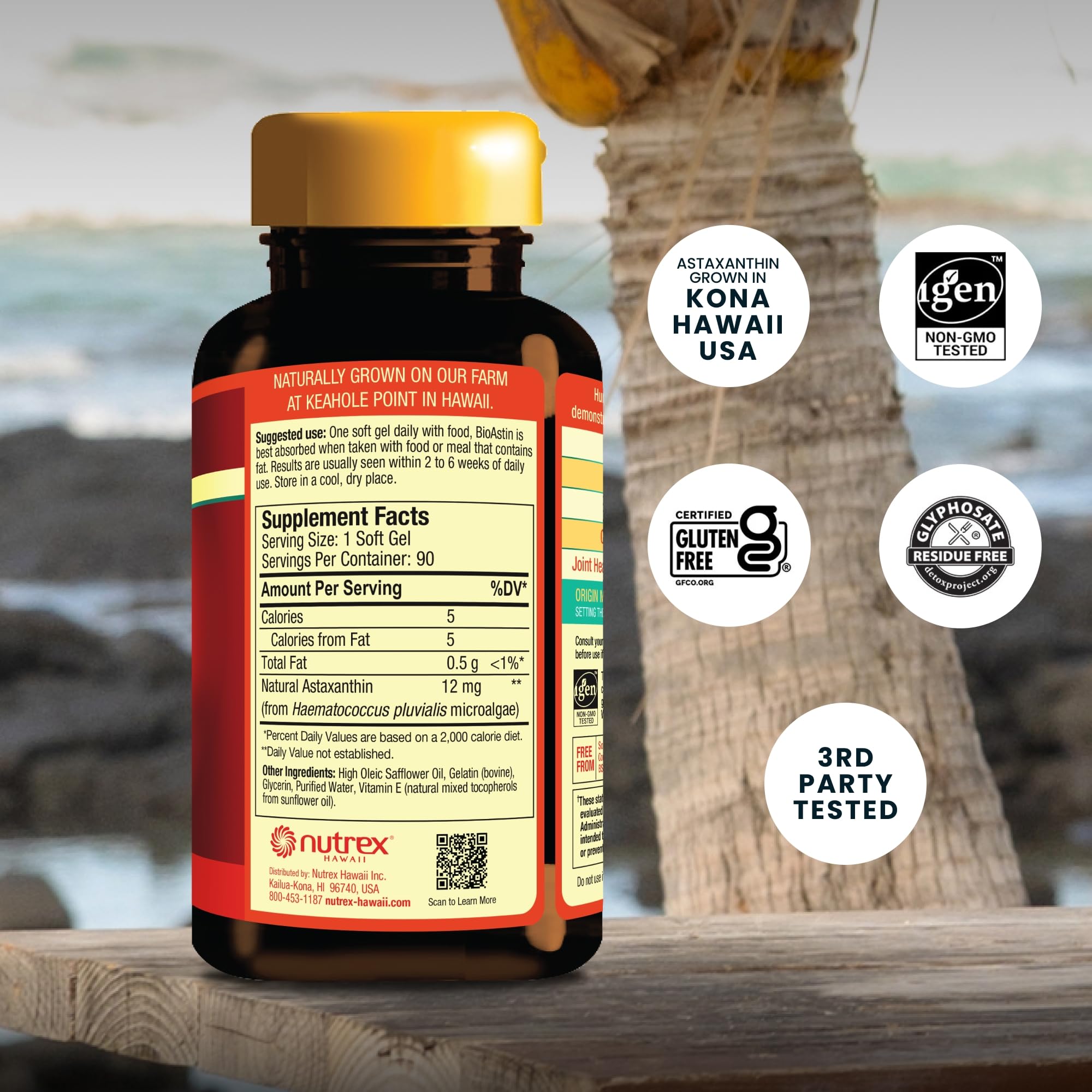 Nutrex Hawaii BioAstin Hawaiian Astaxanthin High Potency, 12mg, 90 Softgels — Amazon image 2