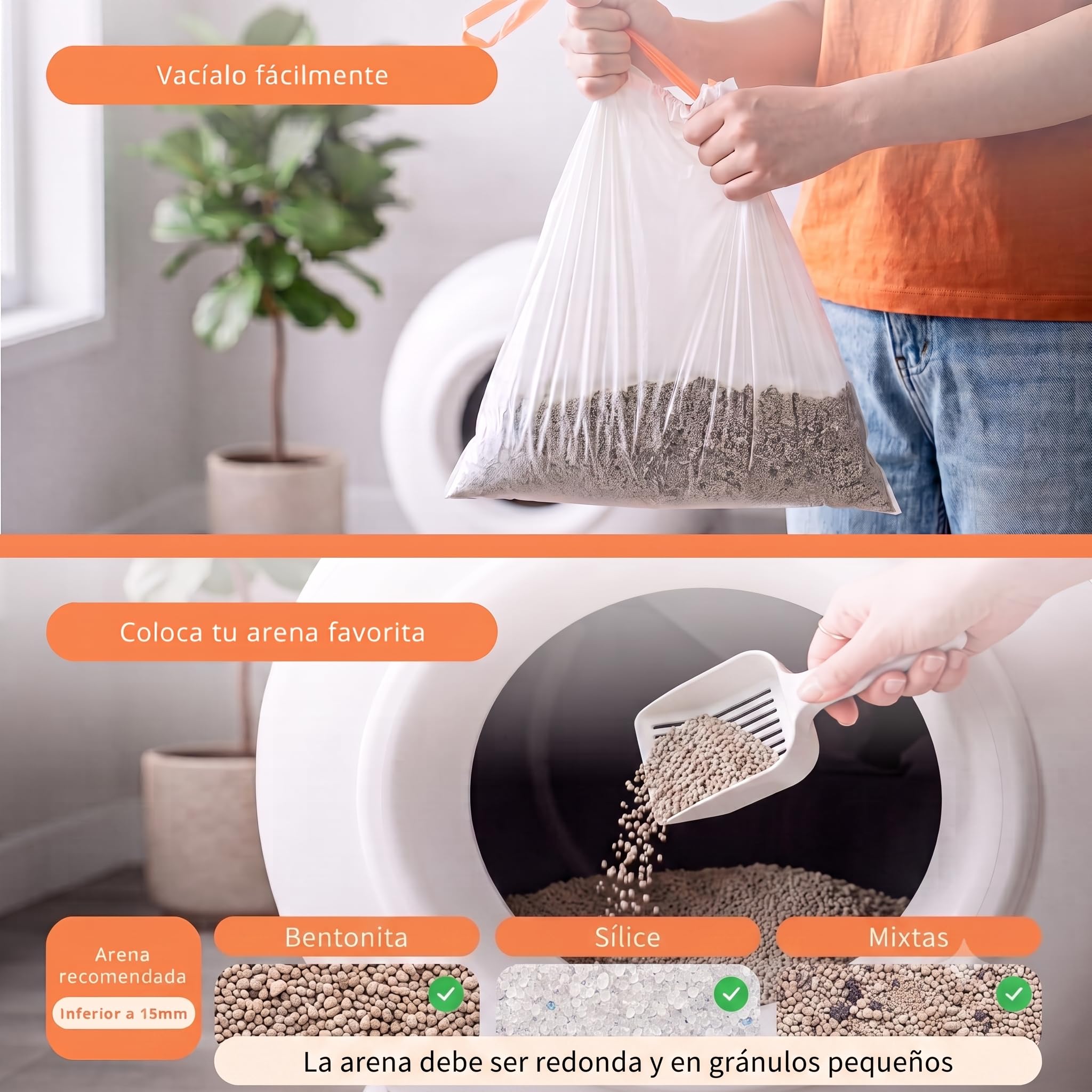 JUPPLIES Arenero Gatos Autolimpiable 78L | Arenero Automatico con Control Vía App | WC Gato con Sensor de Movimiento | Ideal para Múltiples Gatos con Pack De Bolsas Incluidas