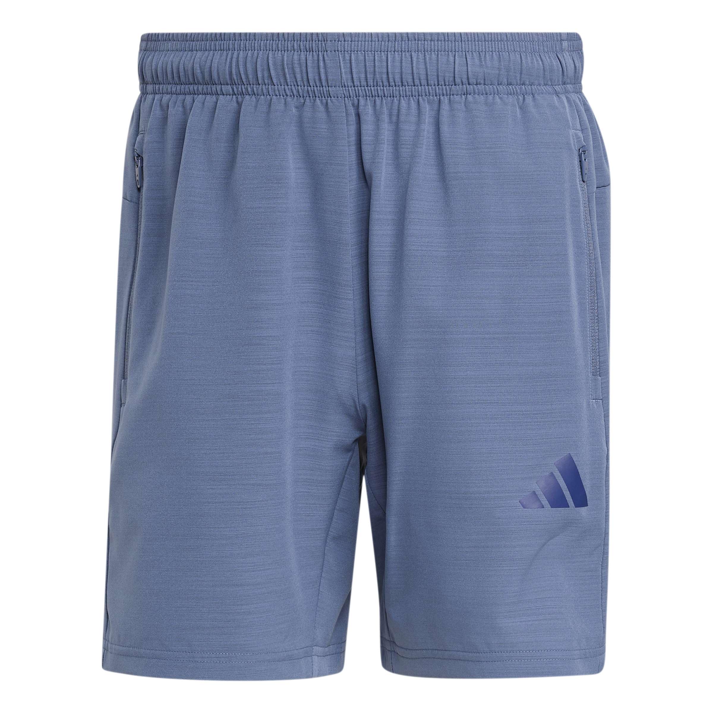 adidas Men's Workout Essentials Base Melange Woven Short Shorts, preloved Ink Mel, L 9 inch