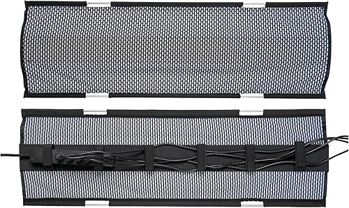 Miniatura 2 de PERFECT POSTURE Organizador de cables de malla, organización de cables debajo del escritorio con correas ajustables, malla flexible, diseño de fácil