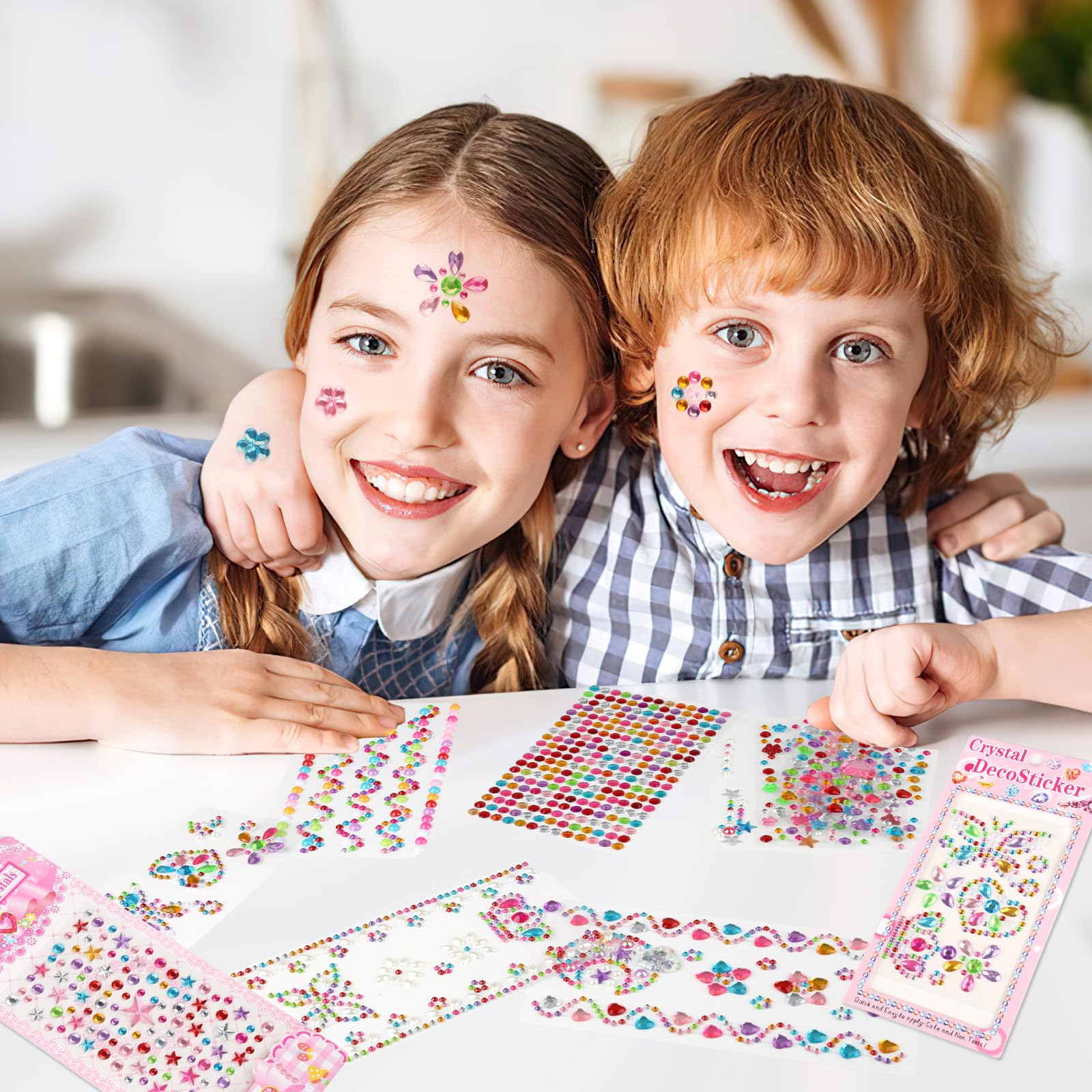 AiQInu Lot De 3600 Pierres à Paillettes Autocollantes - 16 Couleurs - 2/3/4/5/6 Mm - Différentes Tailles - Pierres à Paillettes Pour Bricolage, Artisanat, Cartes De Vœux, Visage, Ongles