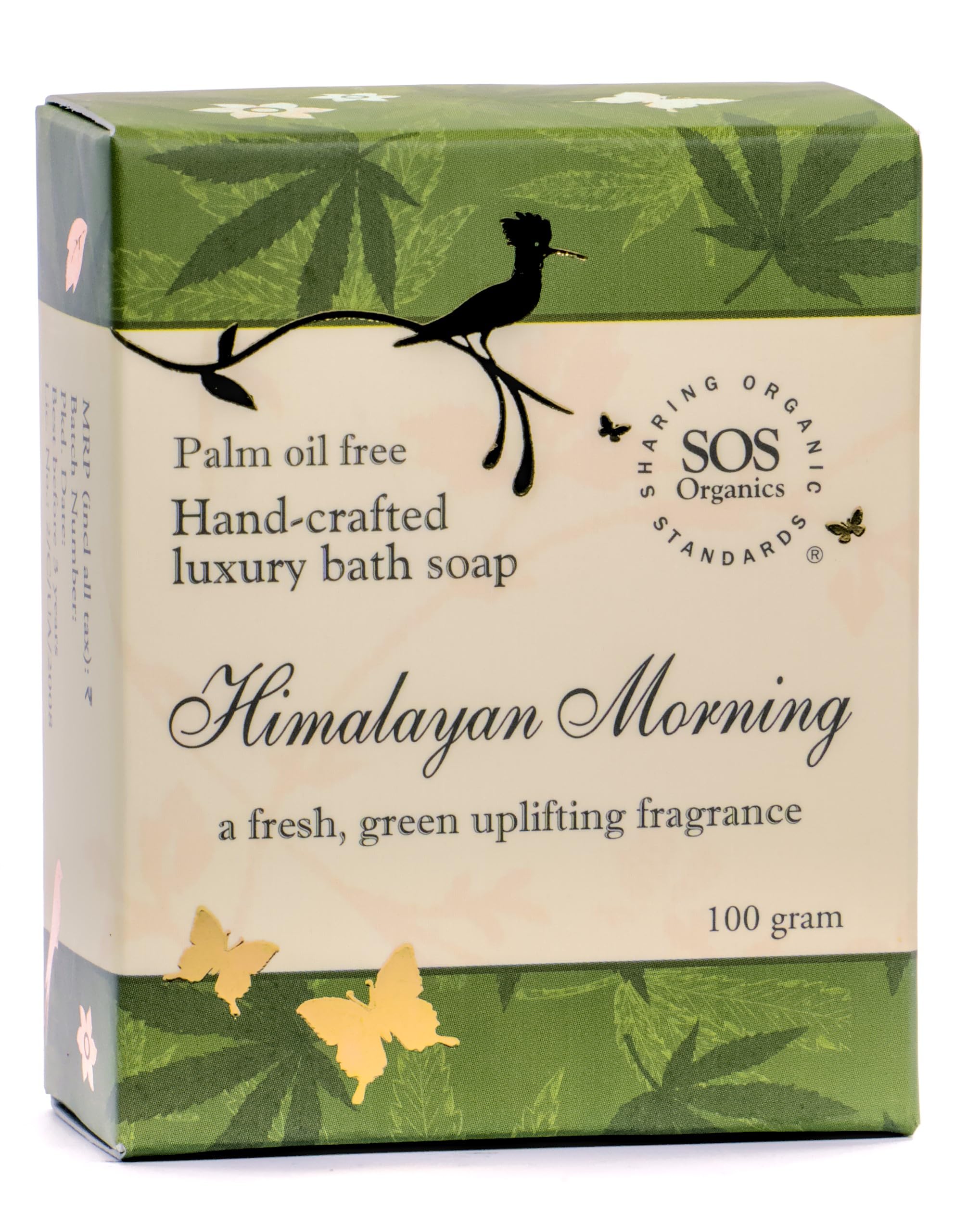 SOS Organics - Hand-crafted Luxury Bath Soap - Himalayan Morning, 100 gram
