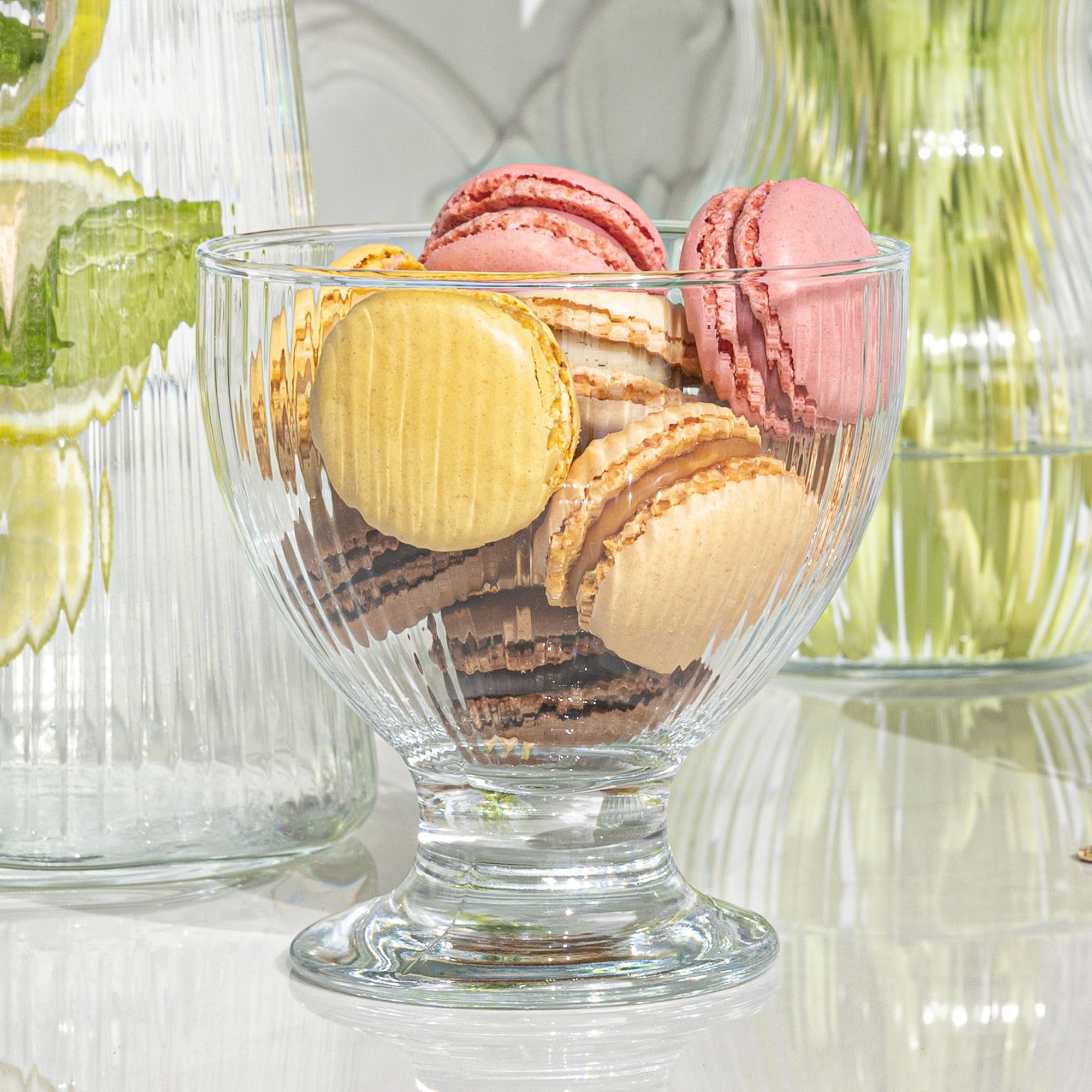 Set 6 Coppette Gelato In Vetro - 475ml, Con Piedino, Lavabili In Lavastoviglie, Color Mix - Selina - Foto 7