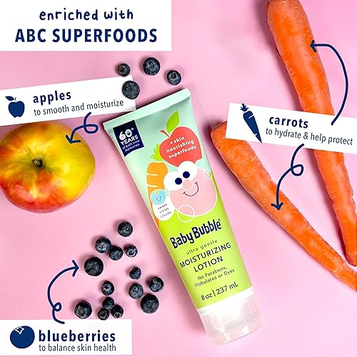 Miniatura 9 de Mr. Bubble Baby Bubble Loción hidratante ultra suave para bebés, aroma a nubes violetas dulces, 8 onzas, paquete de 3