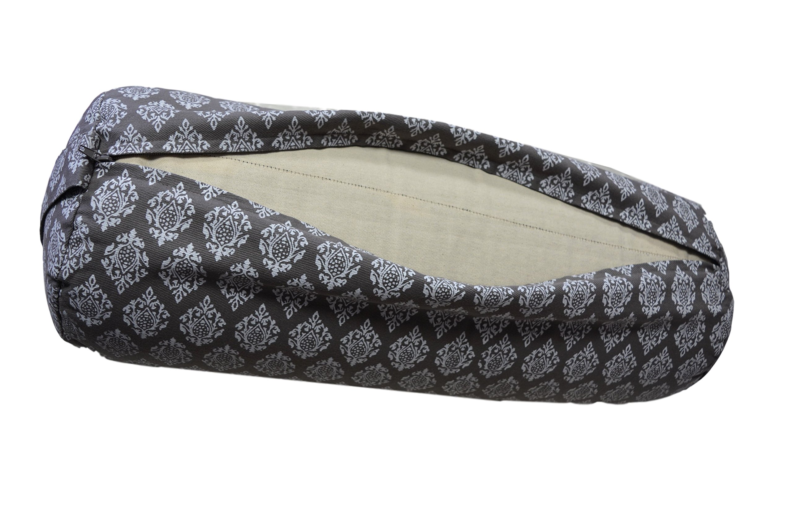 Yoga Bolster 65 x 22 cm 2018, Yin Yoga, cuscino da meditazione con guscio di grano saraceno