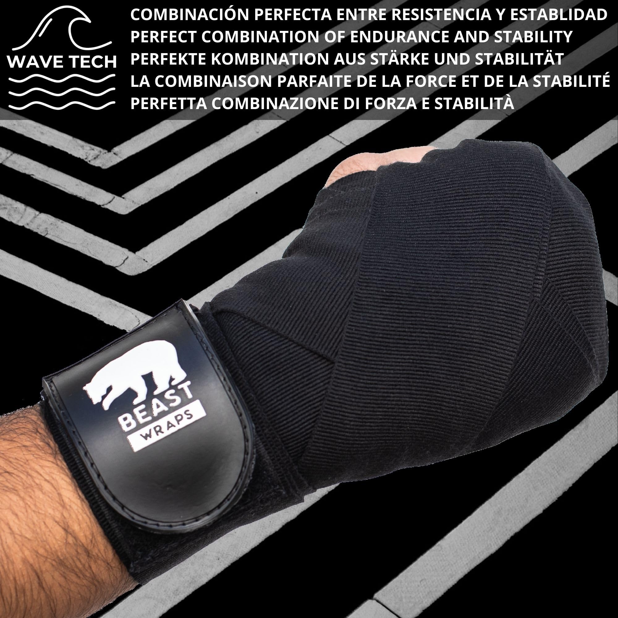 Vendas Boxeo 5 Metros Semi elásticas y con Presilla para el Pulgar. Vendas Boxeo Hombre y Mujer (Kick Boxing, Muay Thai, MMA, Artes Marciales, fitboxing). Cintas Boxeo Transpirables