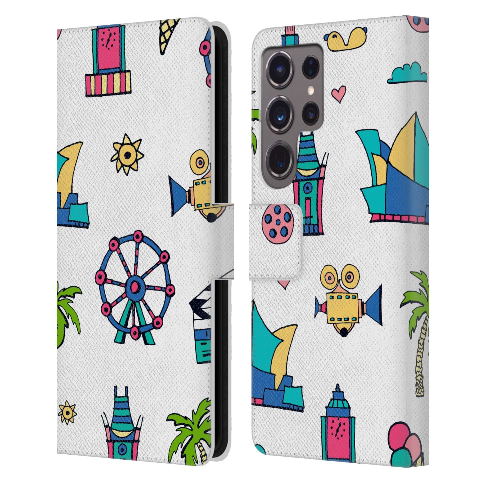 Carcasa Samsung S24 Ultra dibujos Sídney con tapa magnética y soporte 7