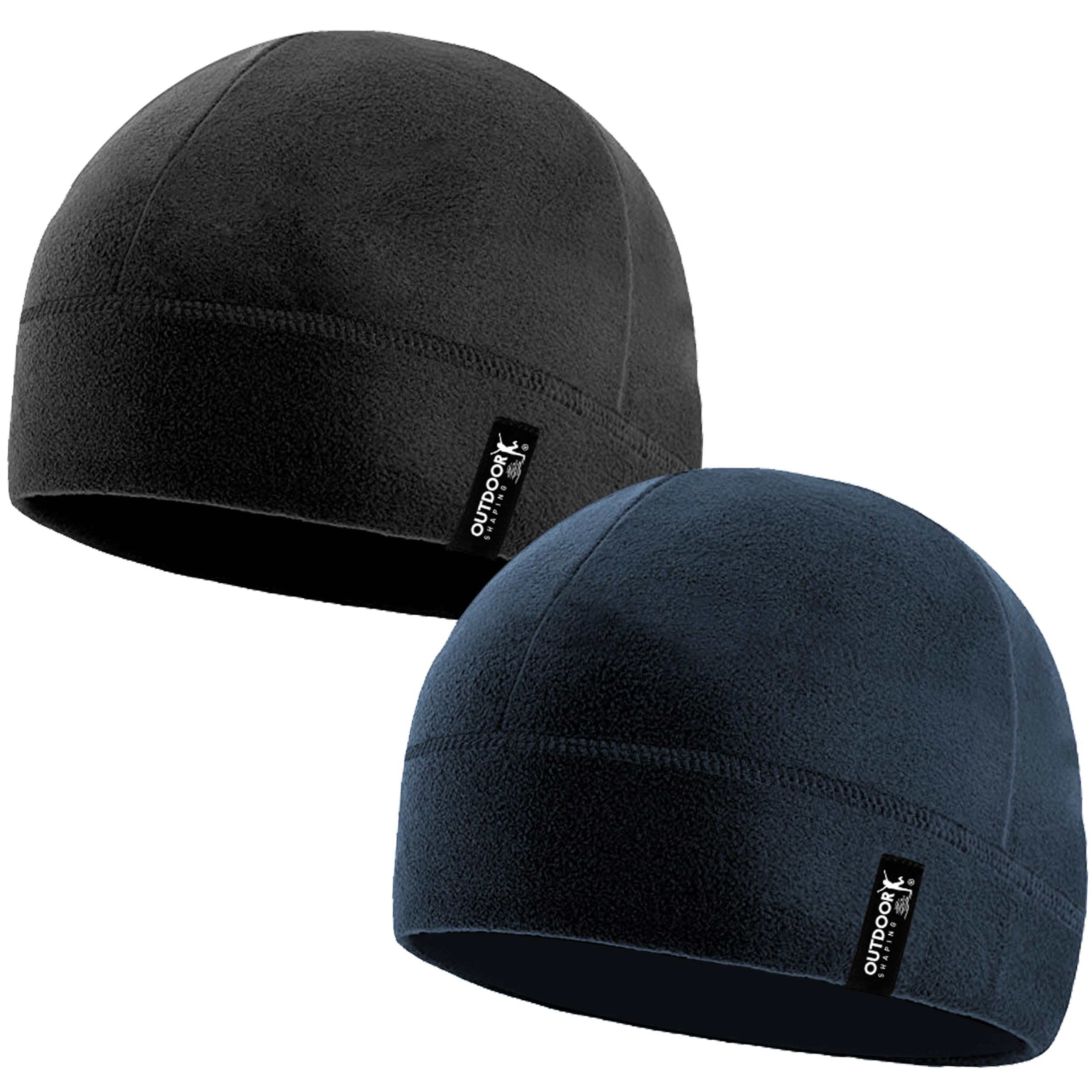 Outdoor Shaping2 Pack Tactical Fleece Cap Winter Warm Beanie Multi-Season Watch Cap Military Army Beanie for Men Women