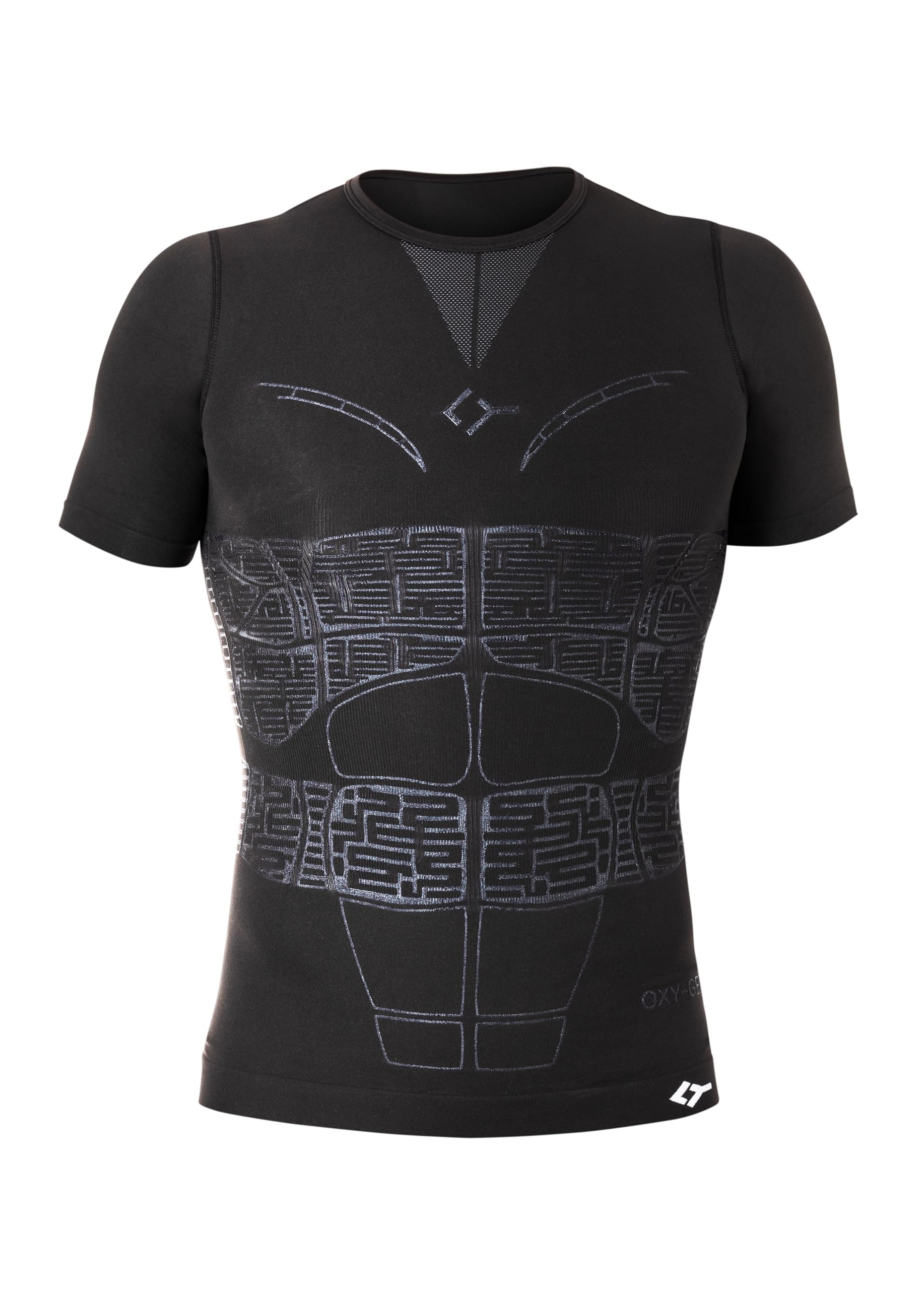 FLOKY - T-Shirt Oxygen - Maglietta Biomeccanica a Compressione - Nero