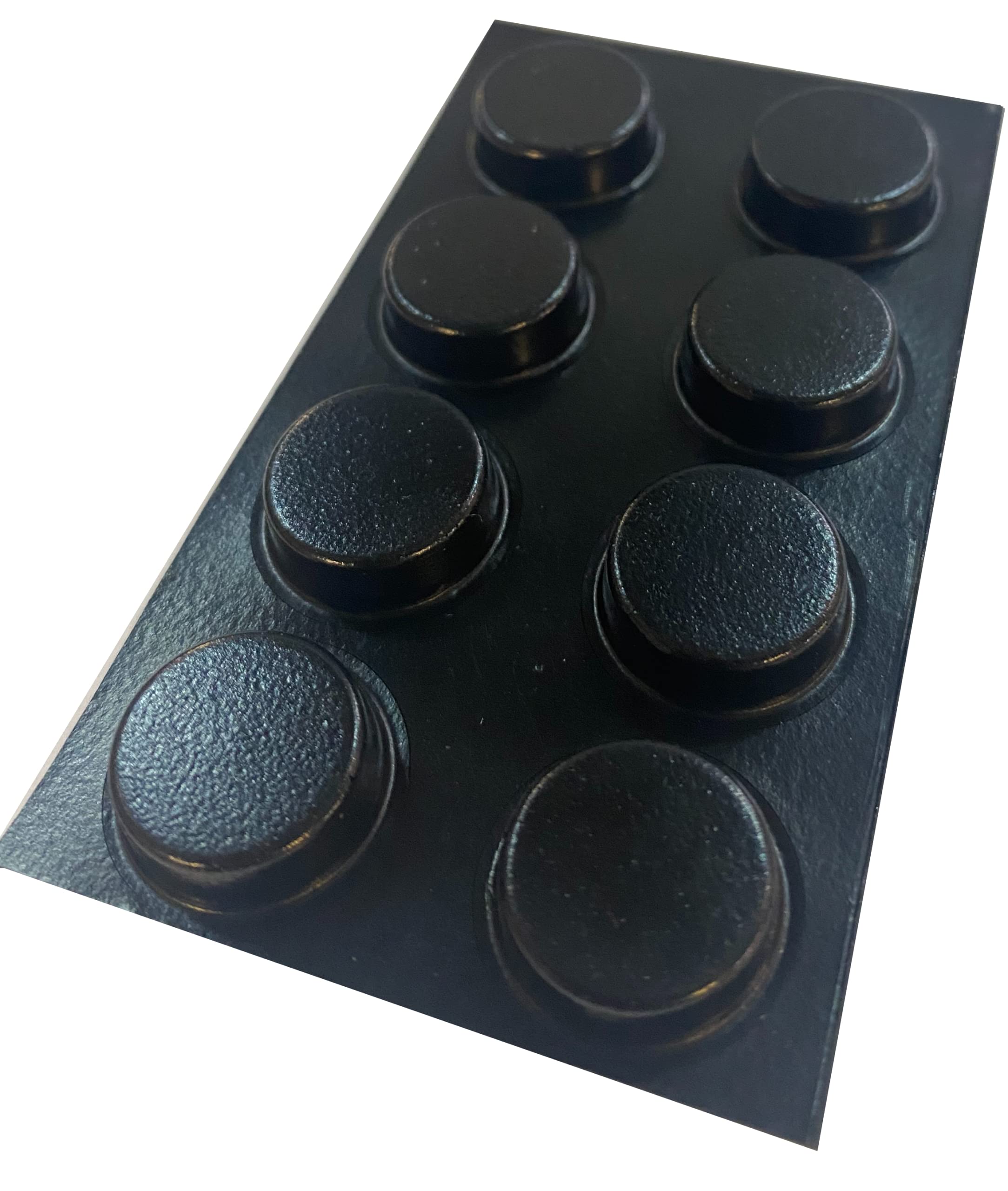 Black Self Adhesive Polyurethane Bumper Stops Feet Bumpons 20.0mm x 6.2mm Cylindrical (Pack of 8)