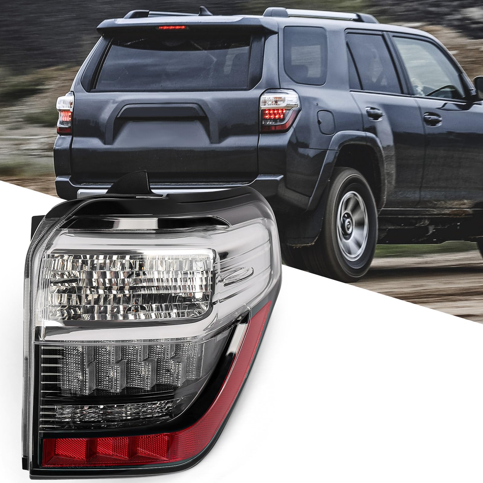 Huray Tail Light Assembly for Toyota 4Runner 2014-2020 Tail Lamp Replacement 8156135392 Passenger Side (Right)