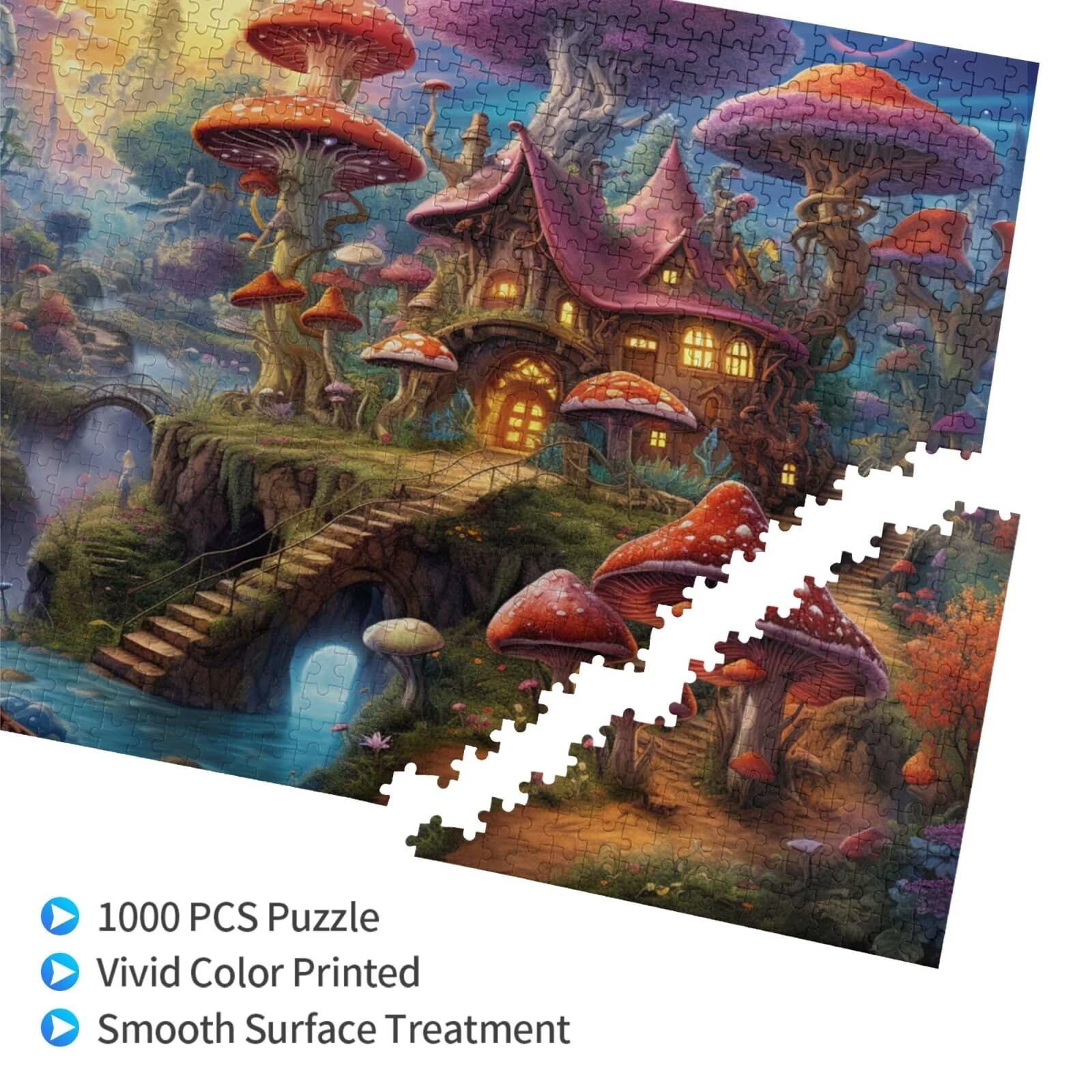 Puzzle 1500 elementów, drewniane puzzle, dla dorosłych, krajobraz, impossible Jigsaw, sprytne zagadki, kolor HD, z pudełkiem na prezent, opakowanie do dekoracji pokoju, prezenty dla kobiet, domek
