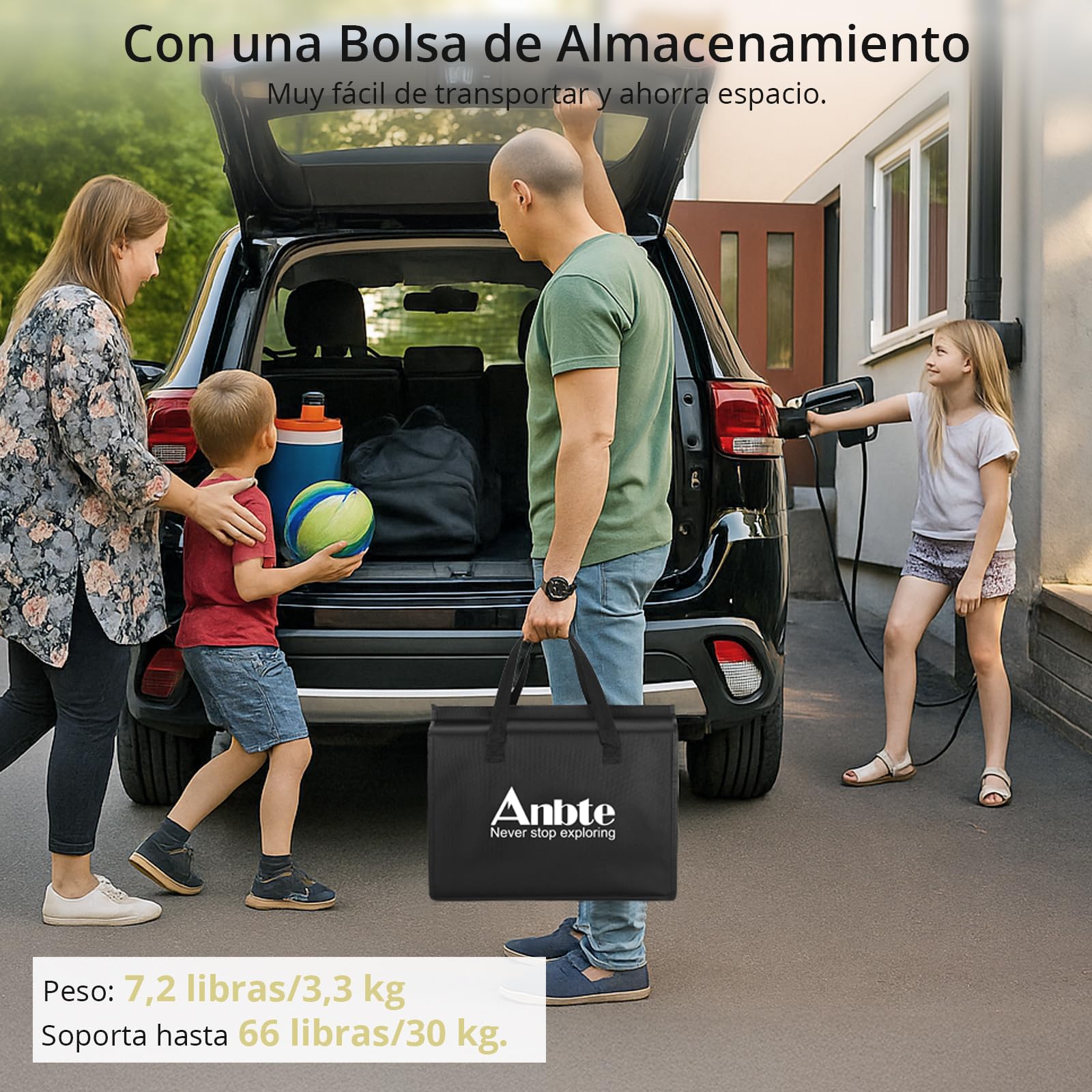 Anbte Mesa Plegable Camping 90 x 40 x 26-48-70cm con Ajustable Altura Aluminio Impermeable Mesa Playa Portátil, Soporta 30 kg,con Bolsa de Almacenamiento para Barbacoa, Playa, Jardín, Picnic Negro