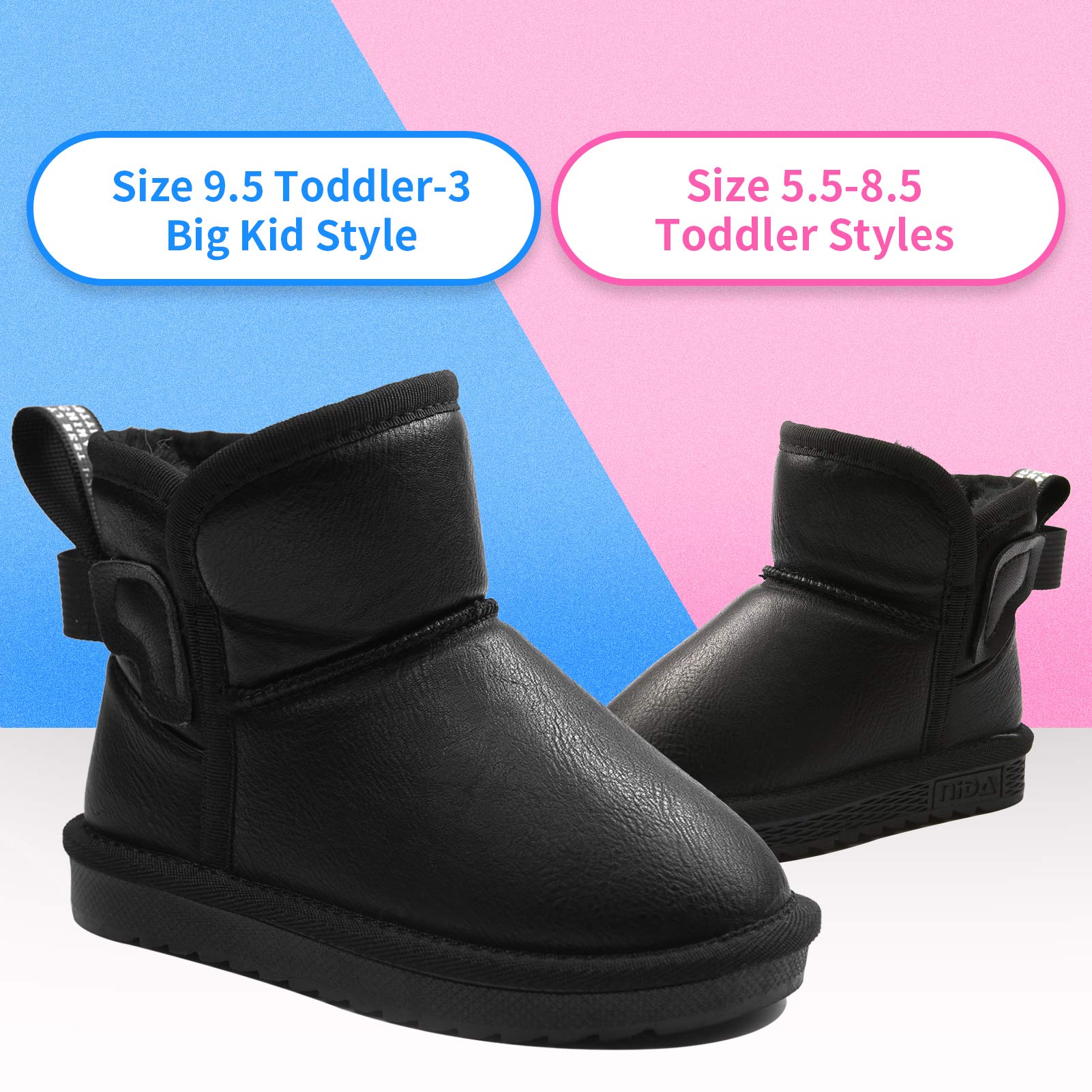 Apawwa Kids Snow Boots Fur Lined Slip On Warm Girl Desertcart