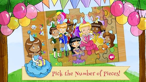 Puzzles de Festa de Aniversário da Princesa para Crianças: Junte-se à festa majestosa com os Puzzles