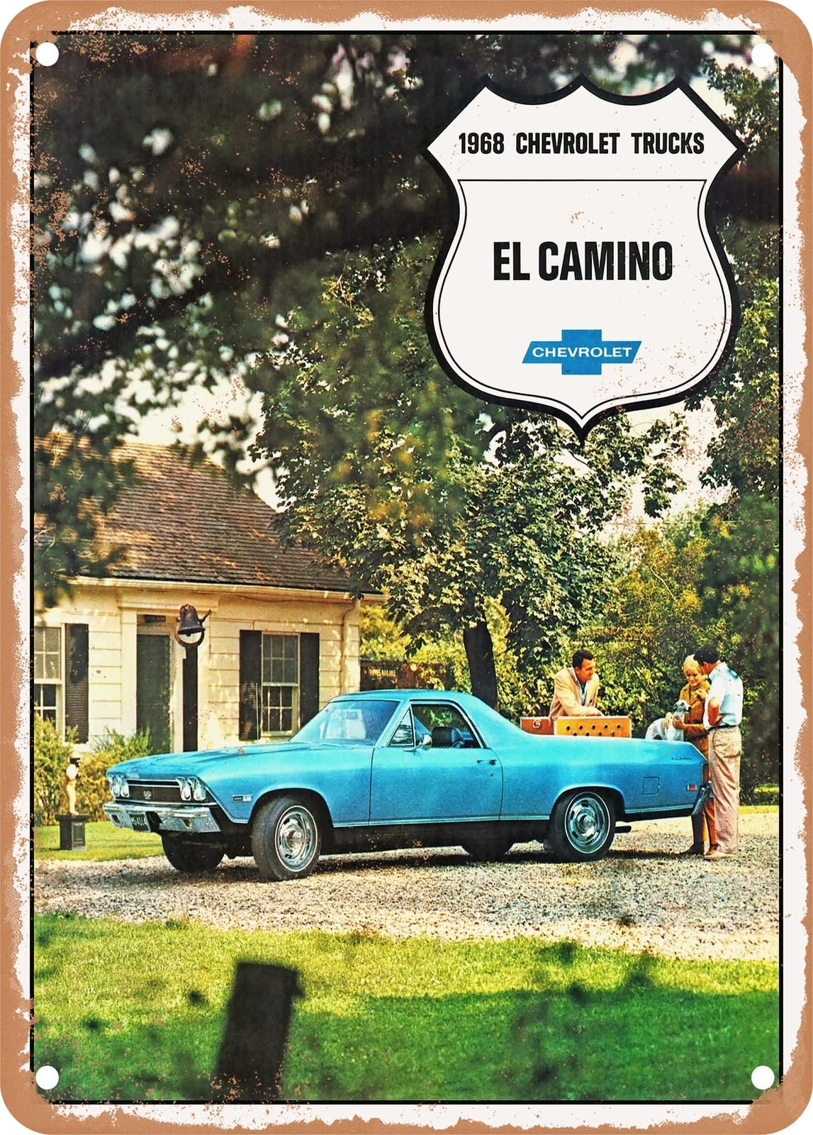 Miaomansenstore Metal Sign - 1968 Chevy El Camino Vintage Ad Home Decor