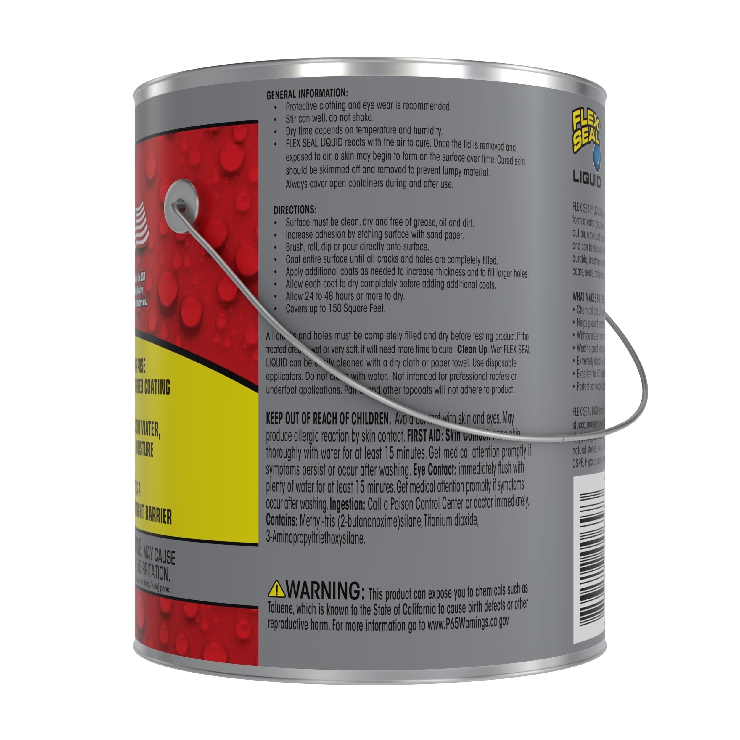 Flex Seal Liquid Gummi in einer Dose, 3,5 l, Grau