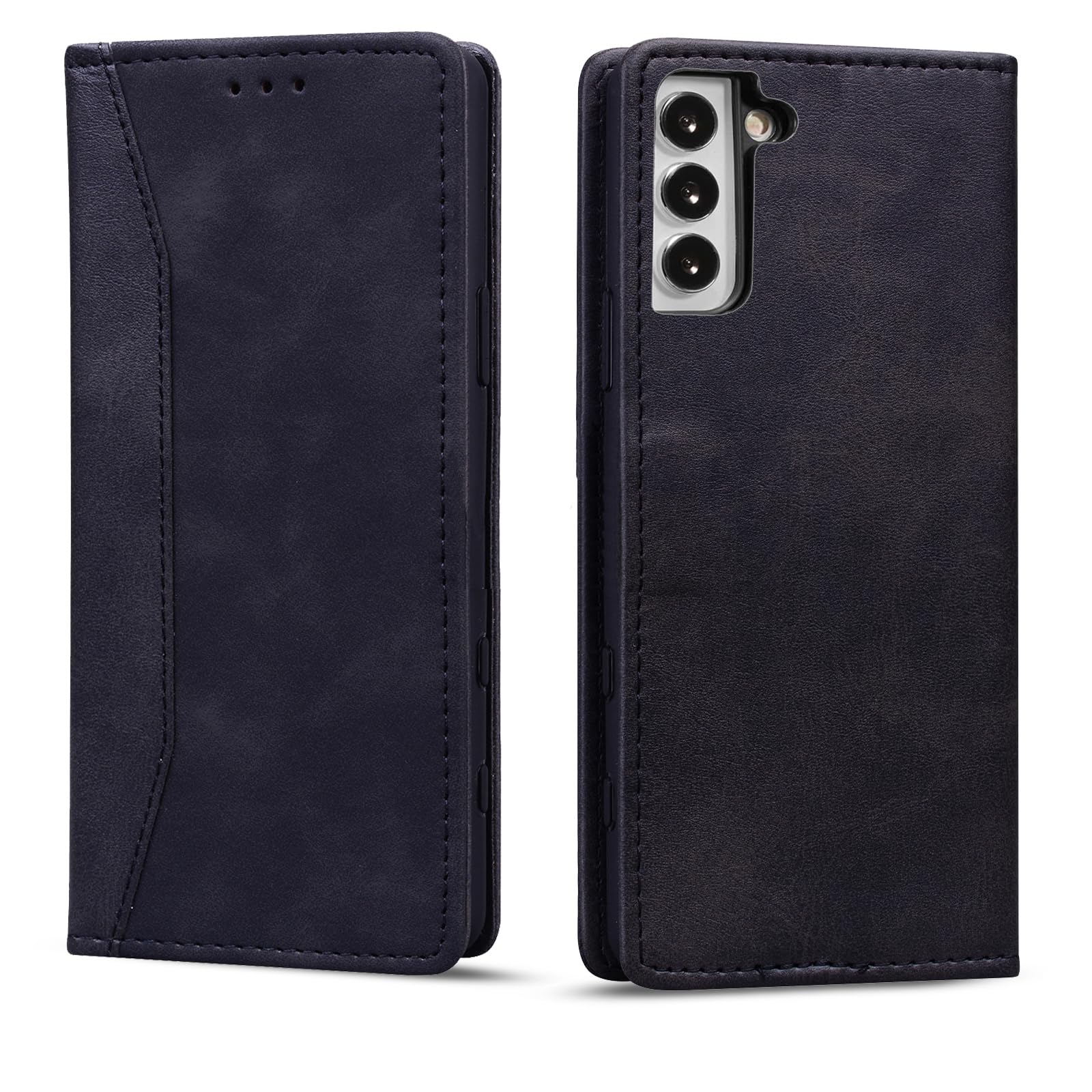 Torske Galaxy S22 スマホケース ギャラクシーs22 ケース ギャラクシー S22 手帳型ケース SCG13 カバー Galaxy S22 ケース 手帳型 内蔵マグネット開閉式 ベルトなし Galaxy SC-51C ケース カードポケット 防水 折り畳み式 横置き機能 便利 Galaxys22 ケース Galaxy S22 SC-51C SCG13 適用 携帯ケース (ブラック)