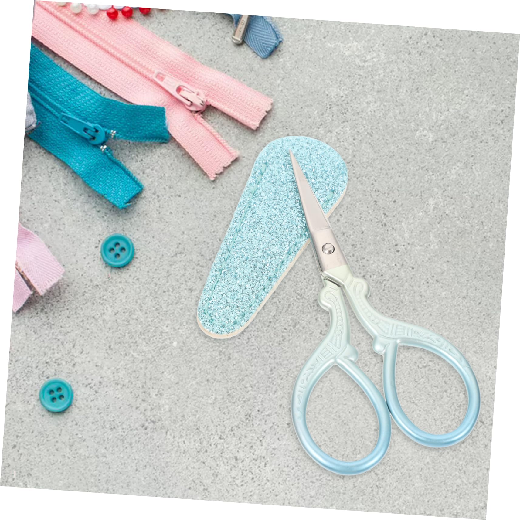 SHINEOFI 4pezzi Cesoie Per Ricamo Ergonomiche Con Protezione Glitterata Strumento Affilato Per Cucito e Artigianato Uso Per Tessuti e Lavori Manuali