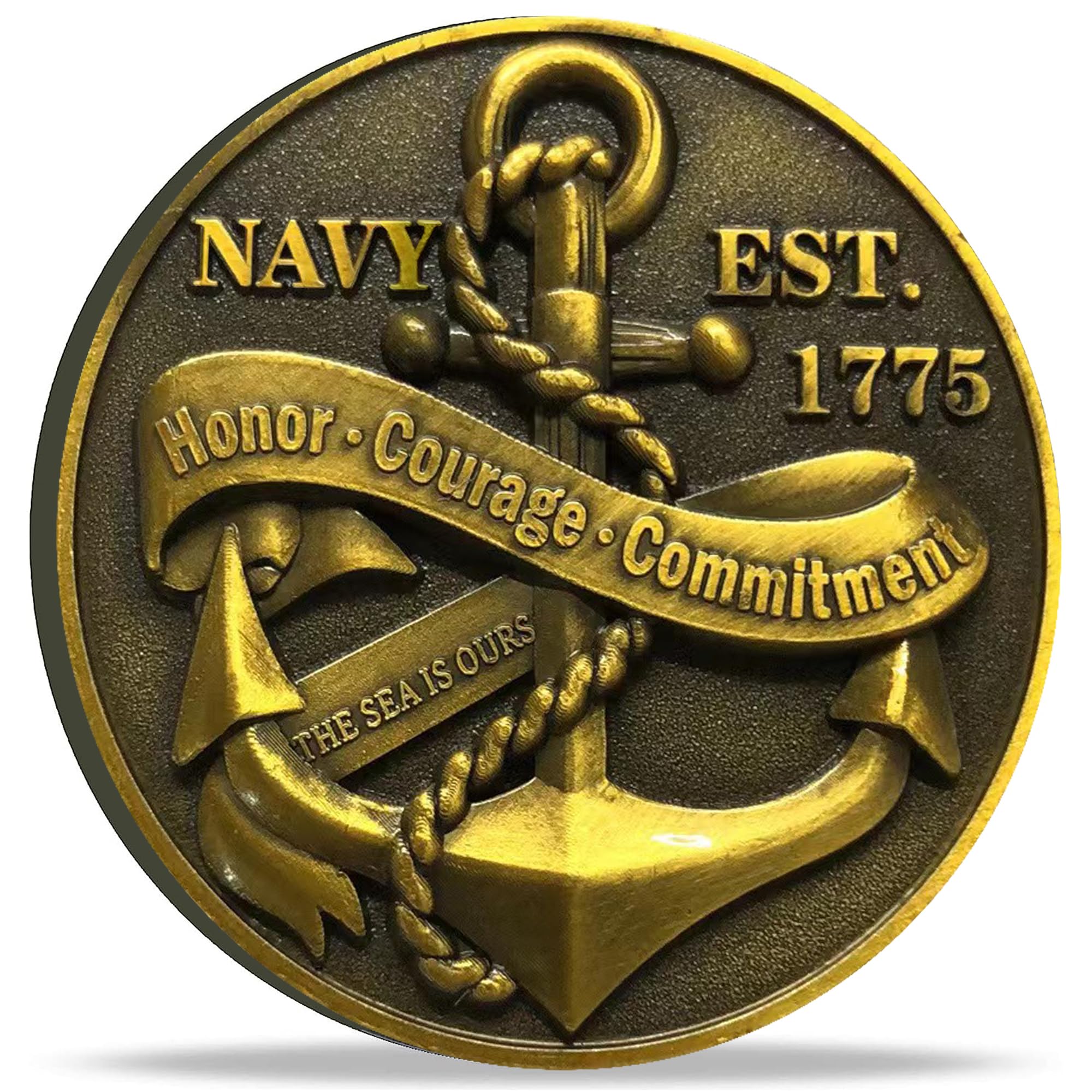 usa-navy core value sailor39s creed challenge coin single coin