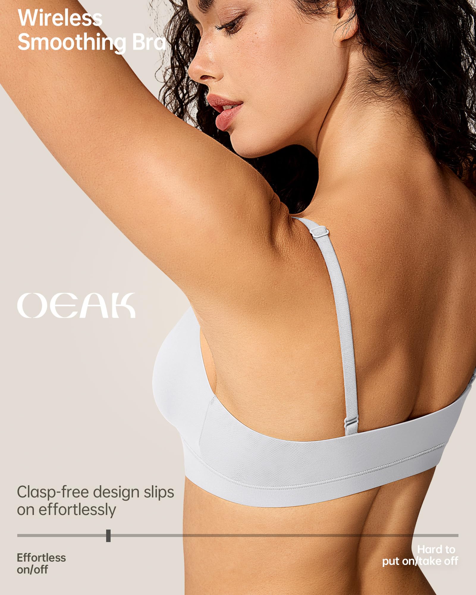OEAK Reggiseno a triangolo da donna, comodo, senza ferretto, sexy, senza cuciture, senza cuciture, per tutti i giorni
