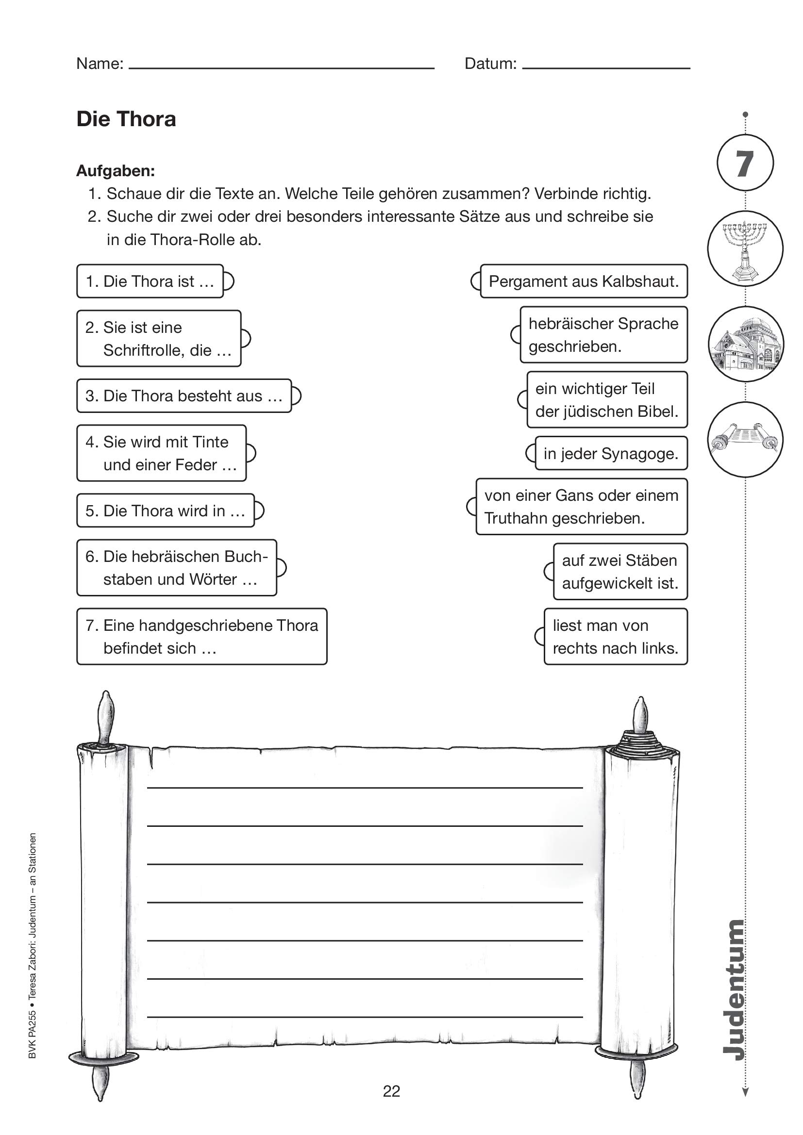 Judentum – an Stationen: 3.-5. Klasse