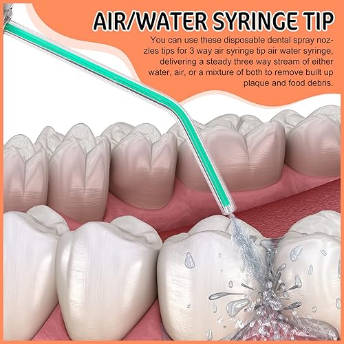 Miniatura 4 de Tondiamo Punta de jeringa de agua de aire dental, boquillas de pulverización desechables, puntas surtidas, arco iris, triple conector de jeringa