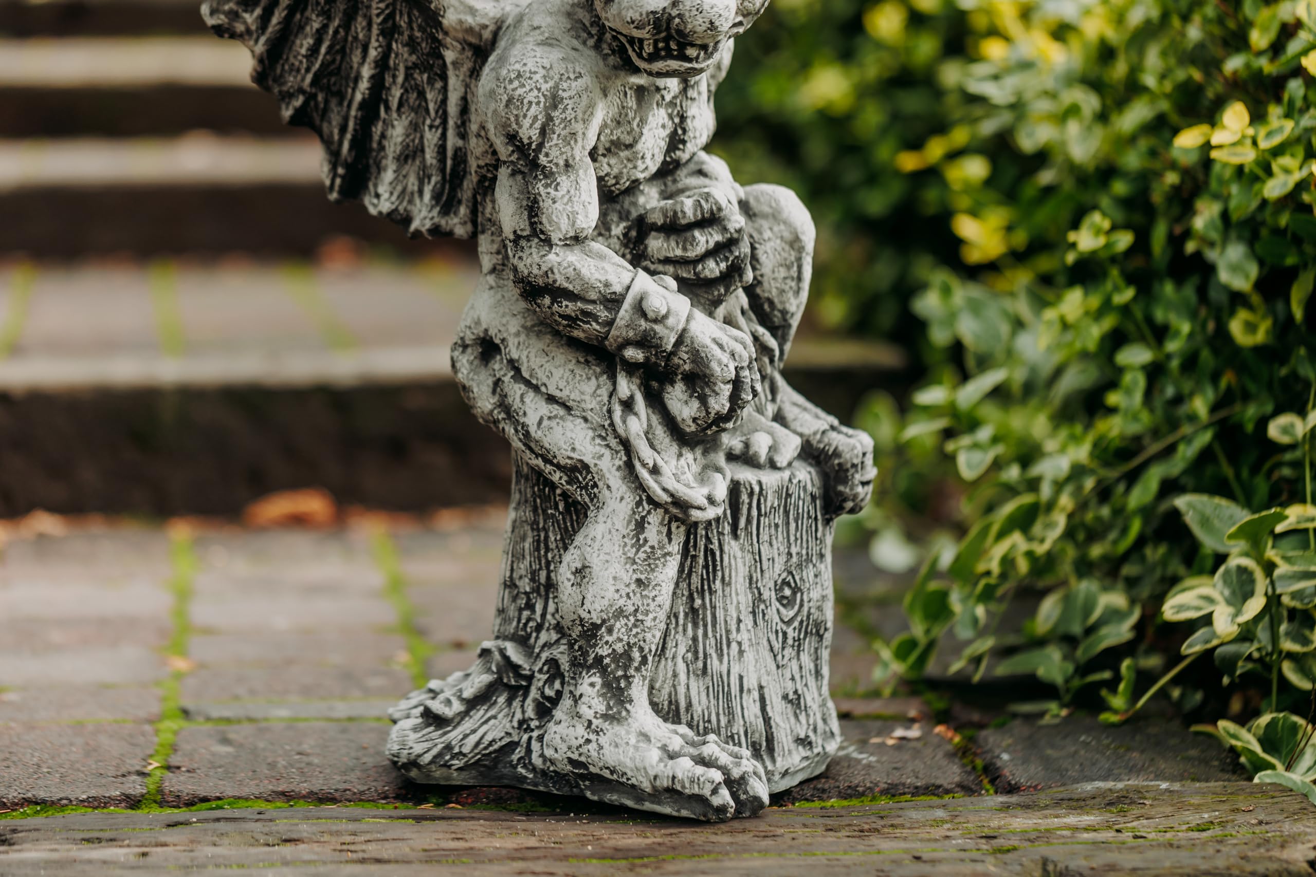 Stoneandstyle Gargoyle En Pierre Accroupie Résistante Au Gel Et Aux Intempéries