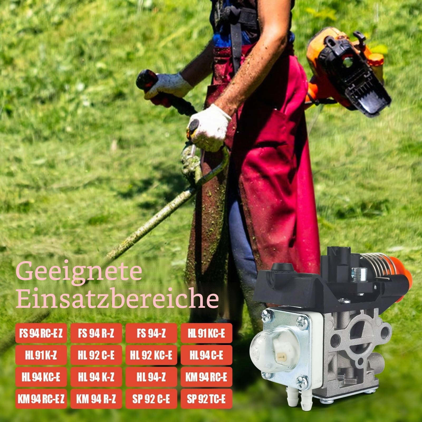 HL94 FS94 Vergaser, 4149-120-0602 Vergaser-Kit für Stihl FS94 RC-E Z, FS94 R-Z KM94 KM FS HL 94 94R Motorsensenteile Vergaser, 41491200602