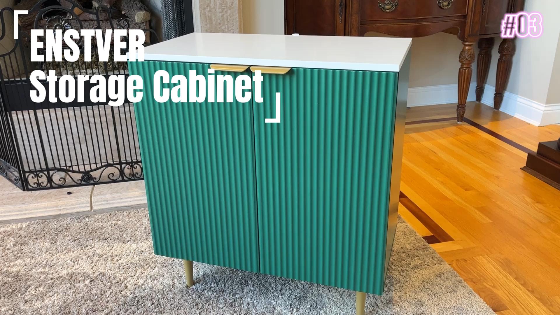 Amazon.com: ENSTVER Fluted Door Cabinet, Green, 27.56