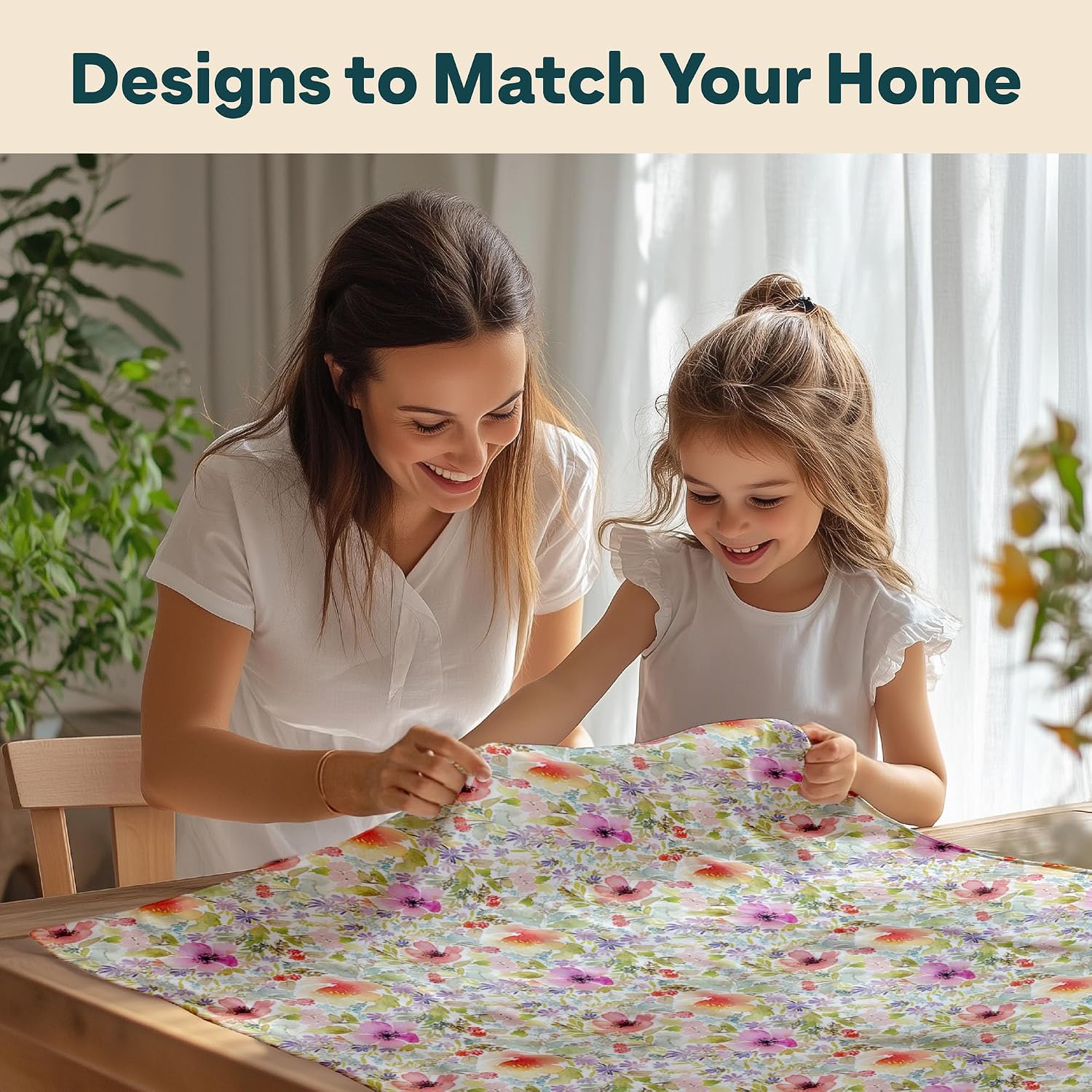 Winslow & Brody Spring Tablecloth | Made in America Linen Table Cloths | Scratch, Stain & Wrinkle Resistant | Floral Tablecloth Kitchen Decor | Botanical Gardens - 60" x 84" Rectangular
