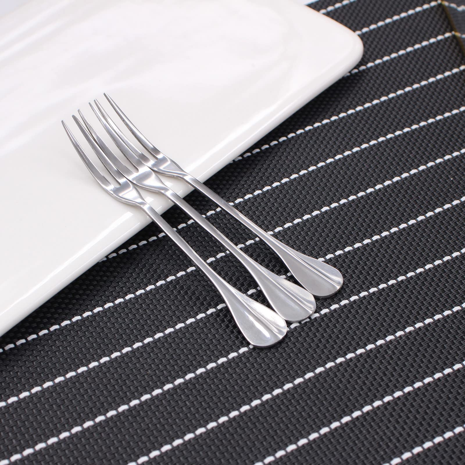 Small Stainless Steel Forks for Cocktail Appetizer Dessert Party, 12 Pack — Amazon image 3