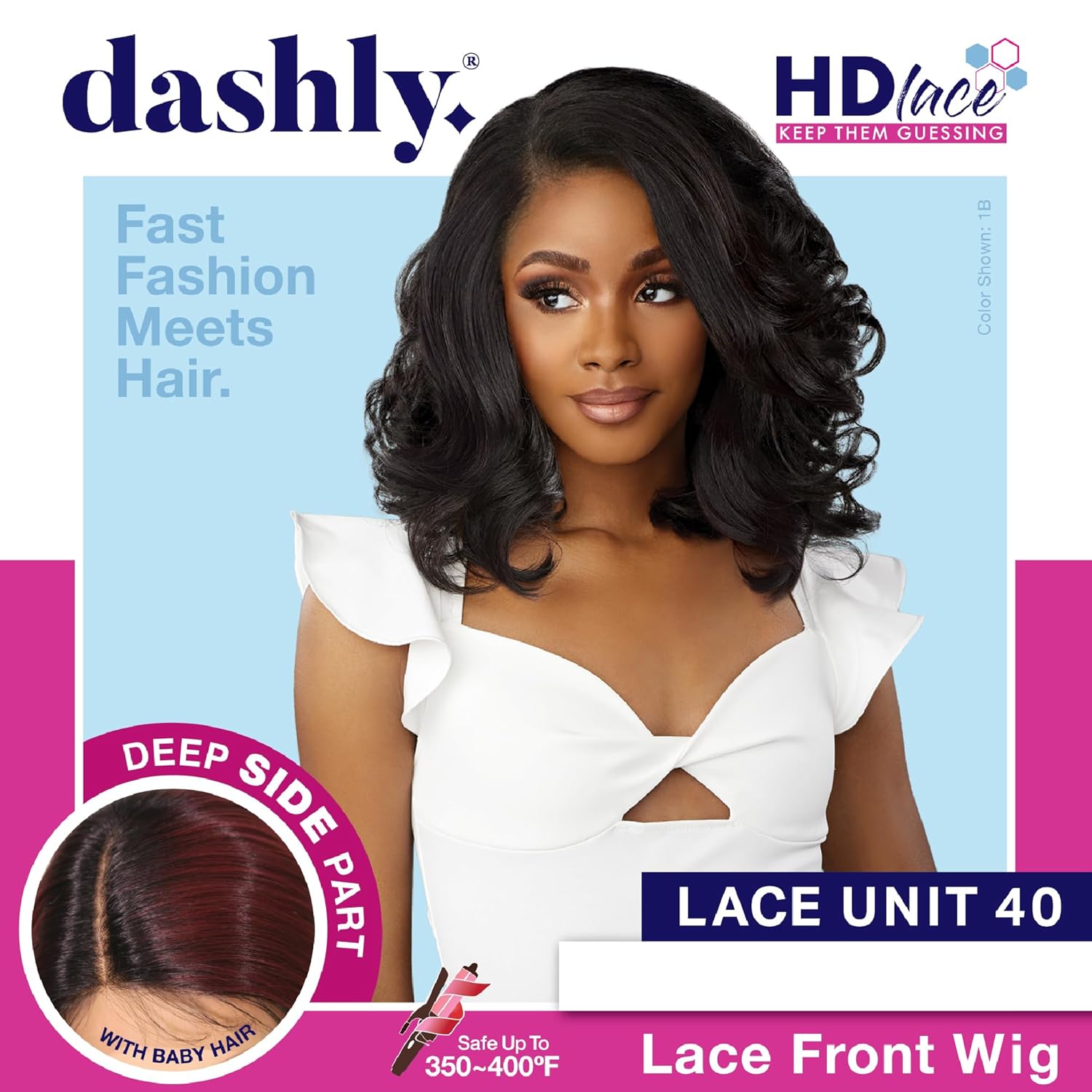 Sensationnel Dashly Lace Front Wig - Unit 40 Hand Tied Laceparting Ear to Ear Synthetic (CH30)