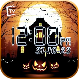 Spooky Halloween Clock Screensaver HD Analog And Digital Clock with event manager For Tablets & Fire TV - NO ADS