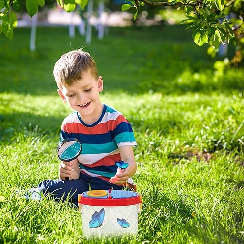Miniatura 7 de Kit de herramientas de aventura para niños al aire libre, kit de captura de insectos de acrílico, caja de observación, visor de insectos, lupa,