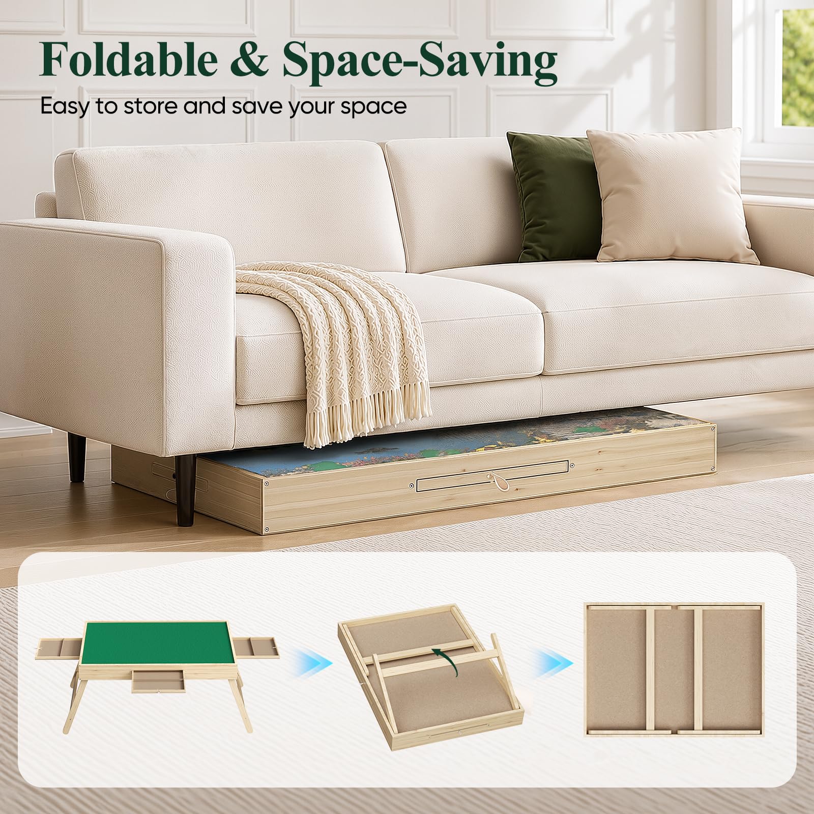 Table Puzzle en Bois, 3 inclinaisons, 1500 pièces