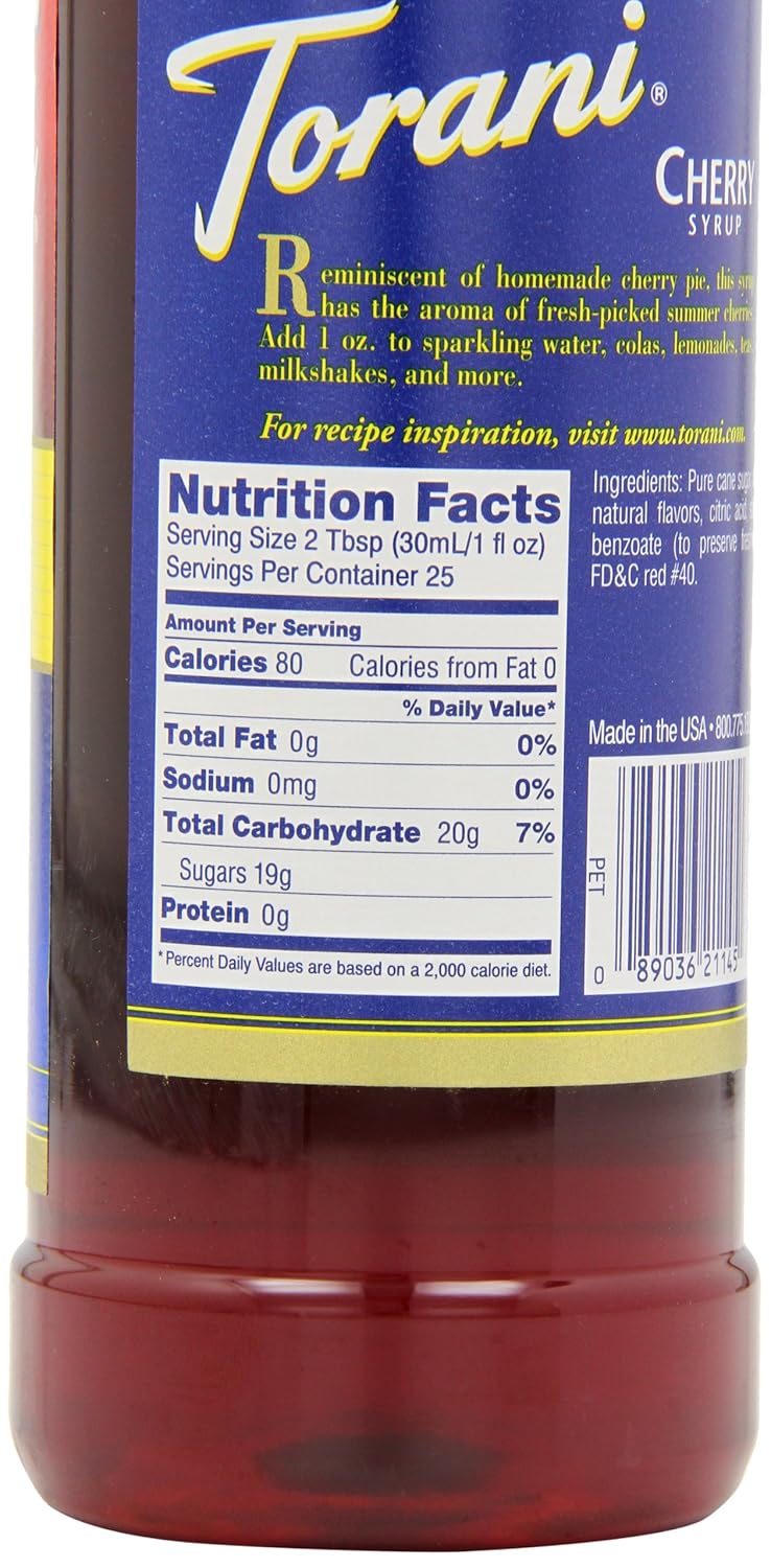 Torani Syrup, Cherry, 25.4-Ounce Bottles (Pack of 3)