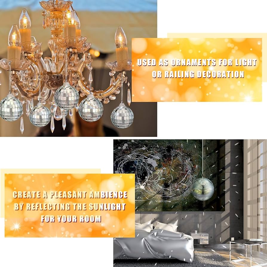 Amazon.co.jp: ミラーディスコボール バラエティ シルバーハンギング