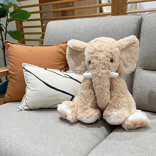 Miniatura 5 de Animales de peluche de elefante grande de 19.2 pulgadas, juguete de peluche de elefante inteligente para niños, niñas y mujeres, decoración de