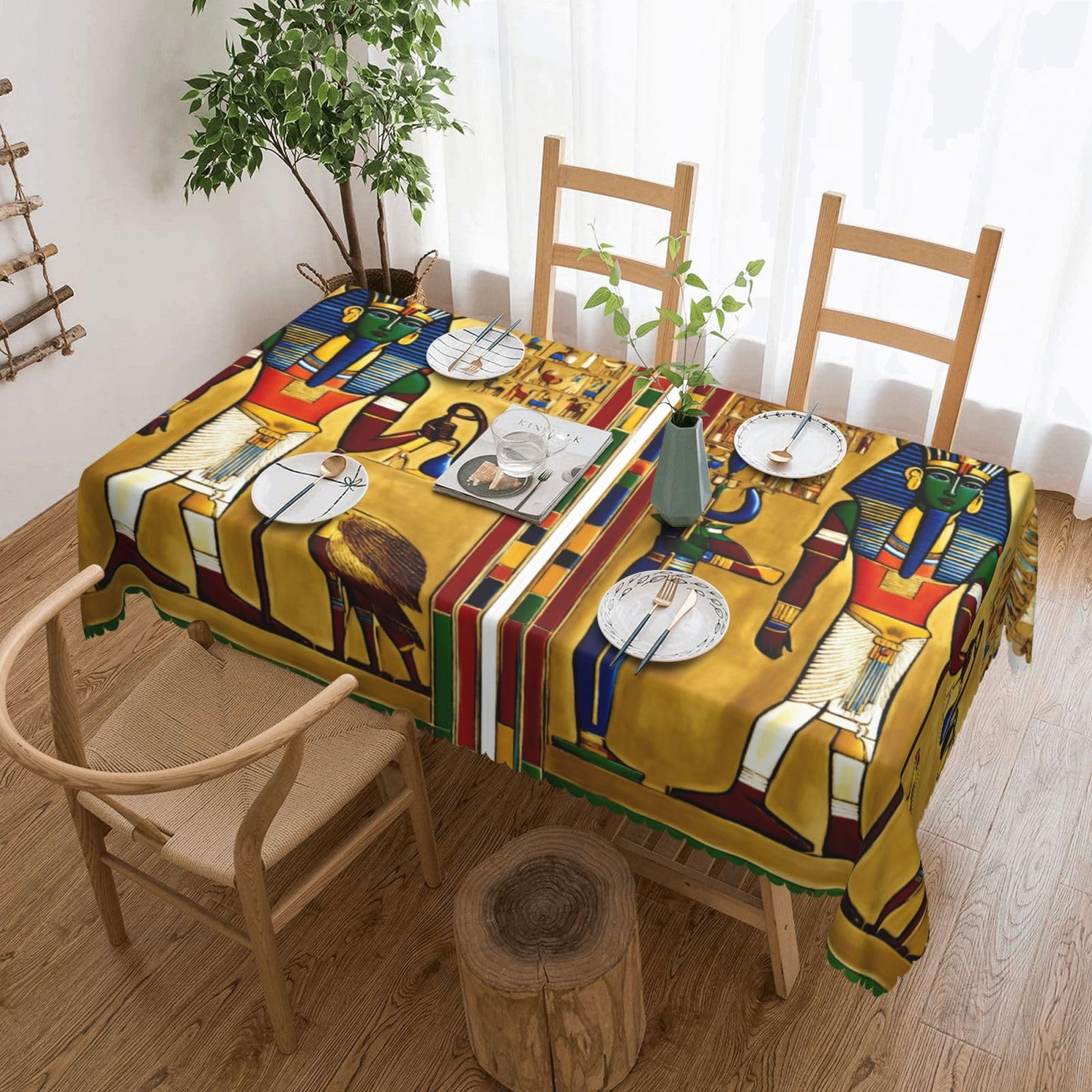 Nappe rectangulaire en tissu Ancient Egypt Tribe de qualité supérieure