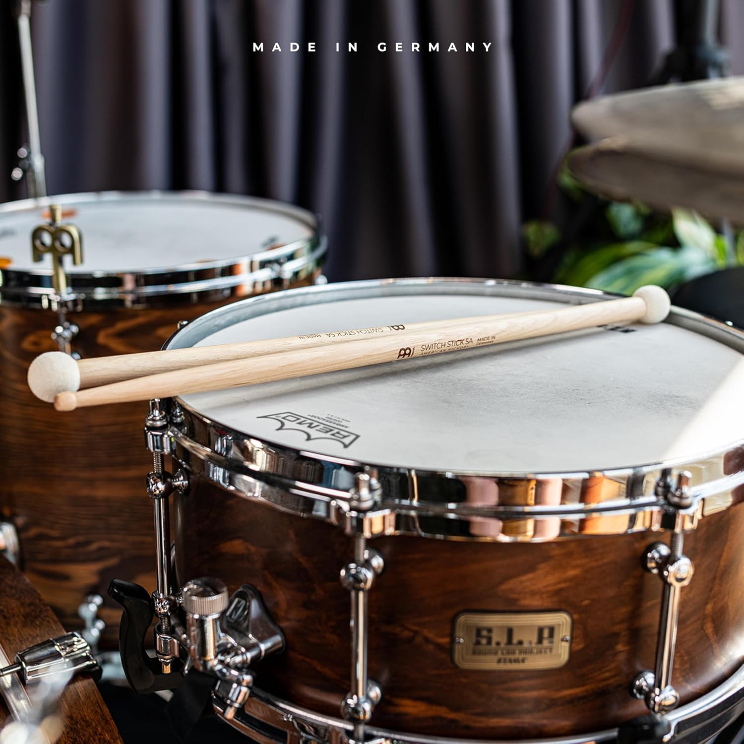 Meinl Stick & Brush Switch Stick Hybrid 5A Drumstick Dual Combo with Mallet Heads — American Hickory — Made in Germany (SB120)