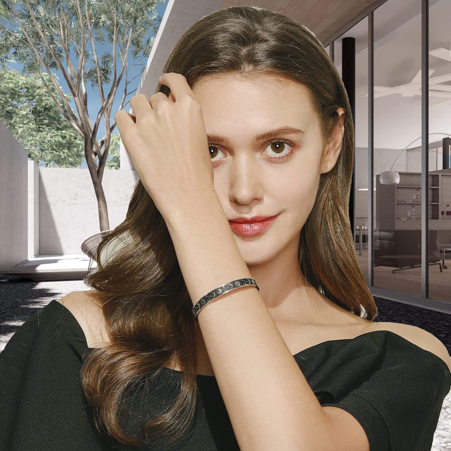 TONY & SANDY Inspirational Bracelets for Women Teen Girls Personalized Gifts for Daughter Granddaughter Mom Sister Friends Stainless Steel Engraved Cuff Birthday Easter Christmas - Image 4