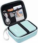 Nelko Housse de transport véritable pour imprimante photo, compatible PP01/PP02/PP03 portatif Mini Imprimante photo et papier photo, sac de rangement imperméable, étui seulement (gris)