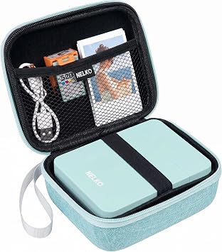 Nelko Genuine Carrying Case for Photo Printer, Compatible PP01/PP02/PP03 Portable Mini Photo Printer and Photo Paper, Shockproof Water-Resistant Carrying Storage Bag, Case Only Green