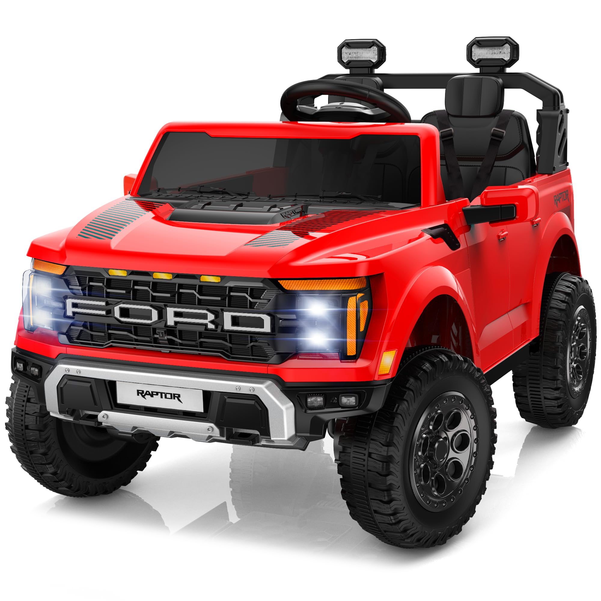 ENYOPRO Licensed Ford F-150 Raptor 24V Ride on Toys for Big Kids, 2 Seater Ride on Car for Boys & Girls with Remote Control, Kids Electric Vehicle